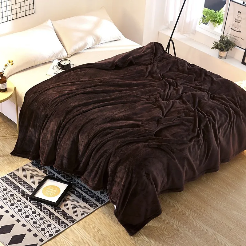 На зиму, теплые, фланелевые Одеяло плюшевые уплотненный коралловый флис одеяло-покрывало кондиционер сон Cobertor плед на диван