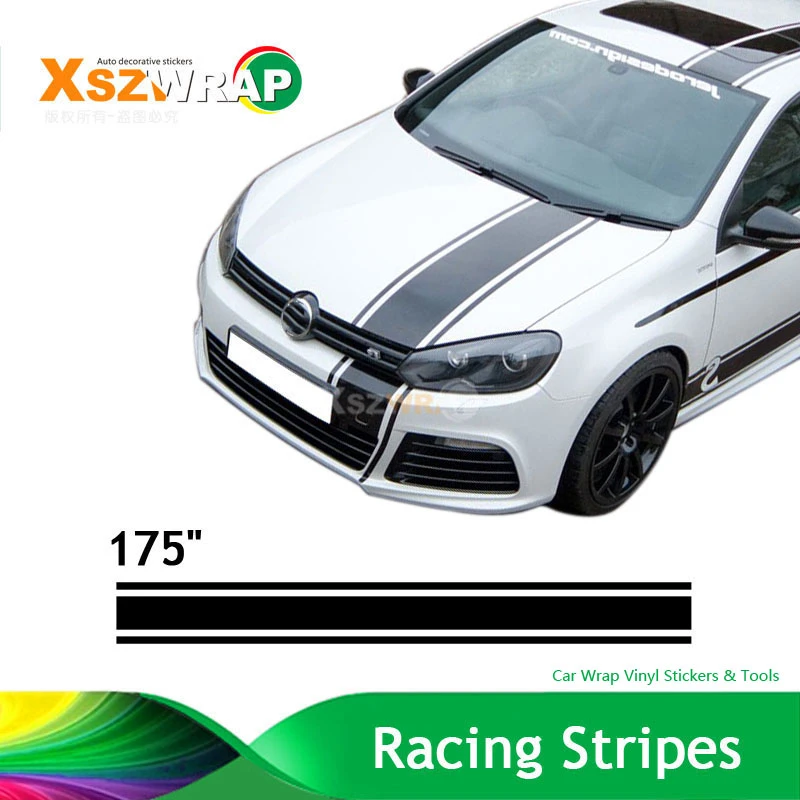 175 カースタイリングカーレースストライプデカールビニールカバー防水屋根ラインステッカーすべての車 Stickers For Stickers Stylestickers Stickers Aliexpress