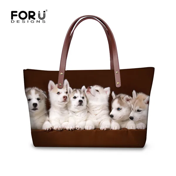 Forudesigns/3D Бордер-колли собака Для женщин сумки Повседневное женская через плечо Сумки животного сумка Bolsas Женственный топ-ручкой - Цвет: Оранжевый