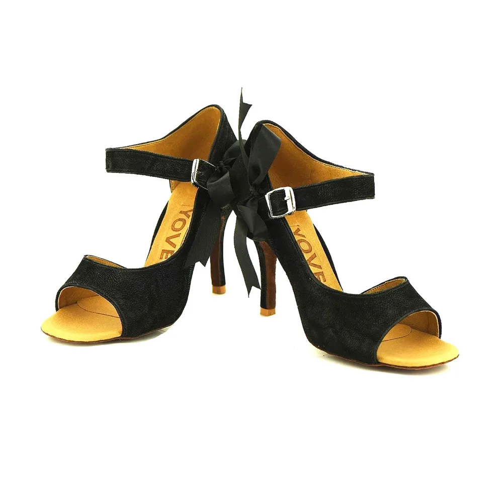 YOVE Dance font b Shoes b font Flock Women s Latin font b Salsa b font