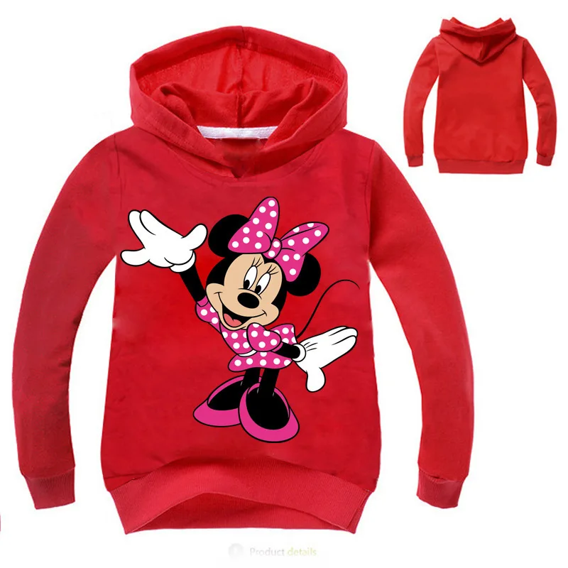 Child Sweatshirt Girls Hoodies Kids Cartoon Mickey Minne Printed Autumn Boys Hoodies Teenage Girl C