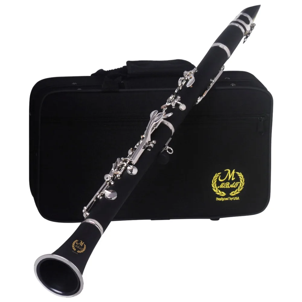 

Clarinet ABS 17 Key bB Flat High Quality Soprano New Clarinet with Cleaning Cloth Gloves 10 Reeds Free Shipping