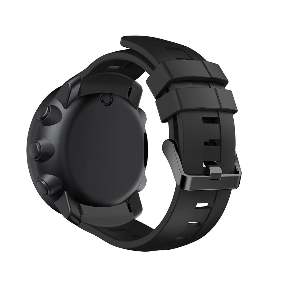

Accessories watch strap for Suunto Ambit3 Vertical Watch band Bracelet Sports Silicone Smart Replacement TPU Wristband black