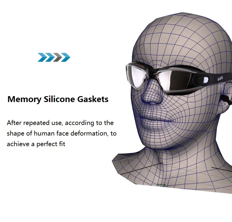 Высокое разрешение плоские водонепроницаемые противотуманные очки для плавания мужские и женские купальники гальванические зеркальные очки с ушками