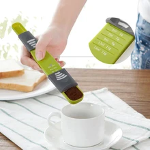 

B Measure Cup Double End Eight Stalls Adjustable Scale Measuring Spoons Metering Spoon Baking Tool Kitchen Accessories