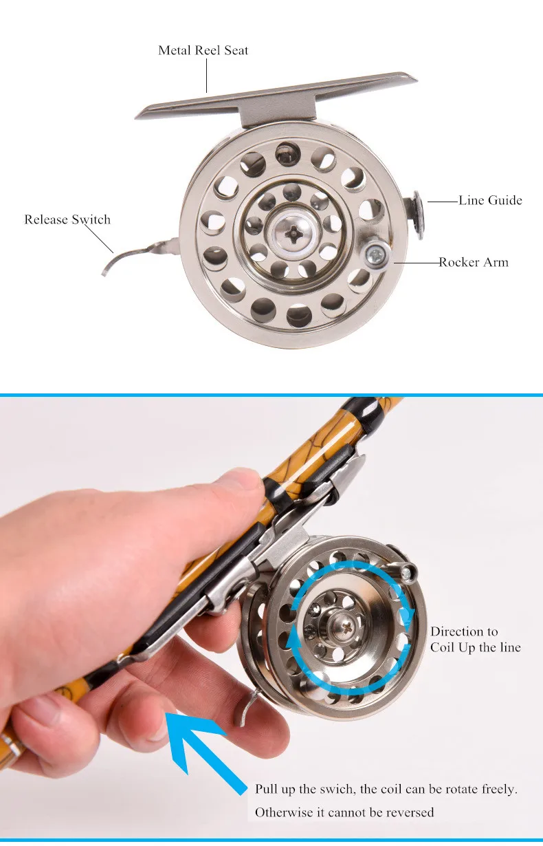 Full Metal 11 Fly Fishing Reel Aluminum Fly Fish Reel 2 Bearing Fishing Reel Ultra-light Winter Ice Fishing Tackle Reels  (4)