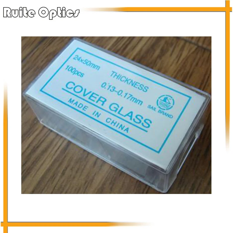 

100PCS 24x50mm Microscope Slide Cover Slips Blank Glass Slides Microscope Accessories 0.13-0.17mm Thickness