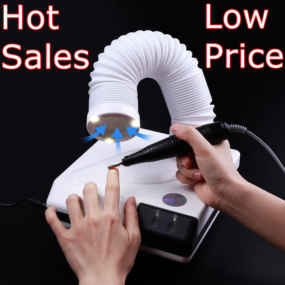 

60W new strong nail dust collector suction dust cleaner retractable elbow design fan nail vacuum cleaner vacuum cleaner
