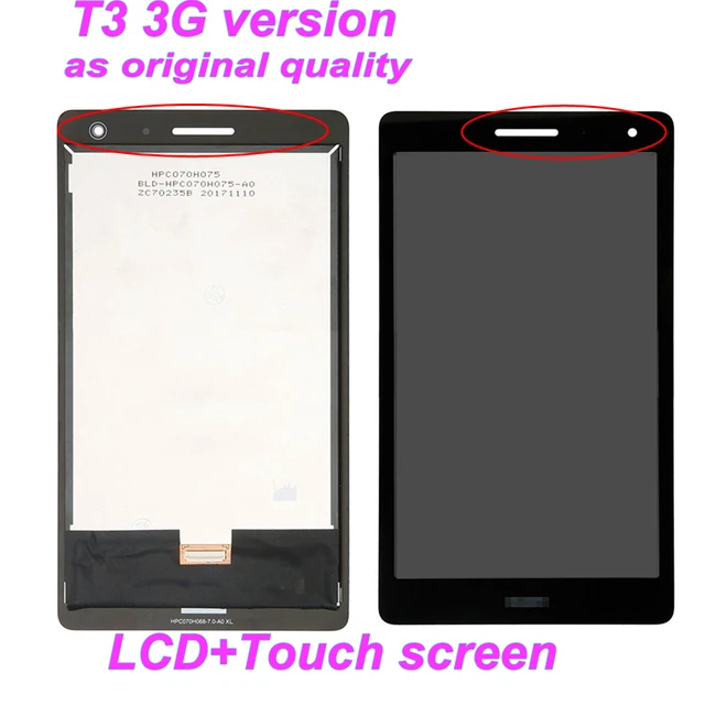  Mobile Screen Replacement LCD Screen for Huawei MediaPad T3 7.0  WiFi BG2-W09 Digitizer Full Assembly with Frame(Black) LCD Screen :  Electronics