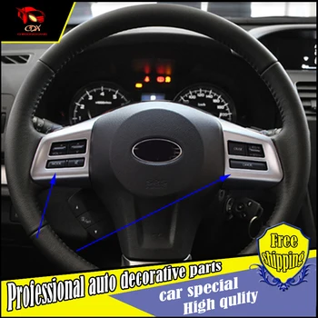 

Car Styling 2pcs/set ABS Chromium Steering Wheel Control Button Sequins Cover For Subaru XV 2012-2015 Trim Decoration