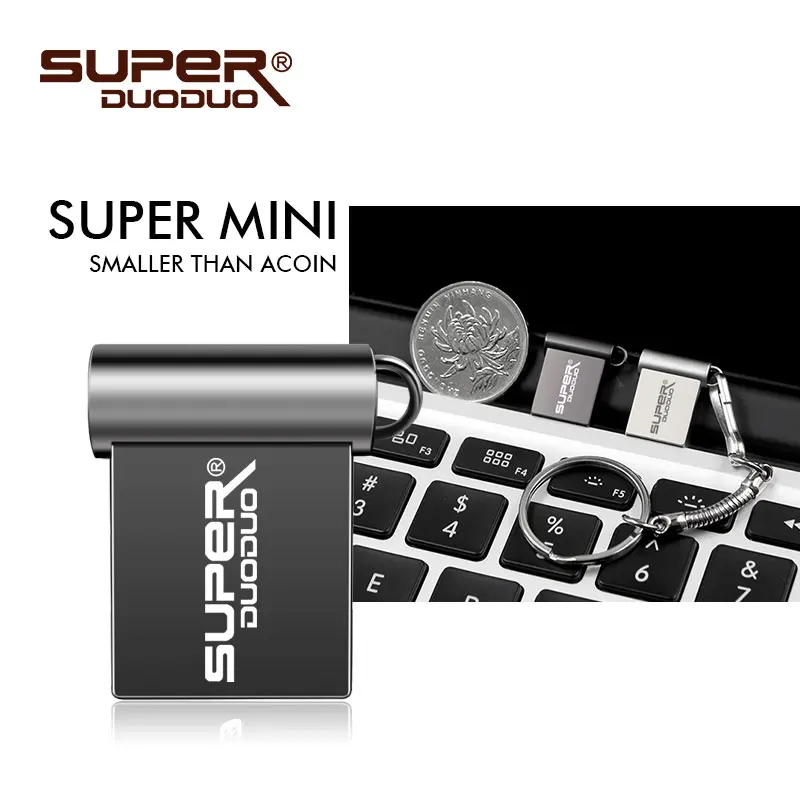 Супер мини флеш-накопитель 32 ГБ, металлический USB флеш-накопитель, 4 ГБ, 8 ГБ, 16 ГБ, 32 ГБ, 64 ГБ, 128 ГБ, флеш-накопитель USB2.0, крошечная карта памяти, U диск, cle usb