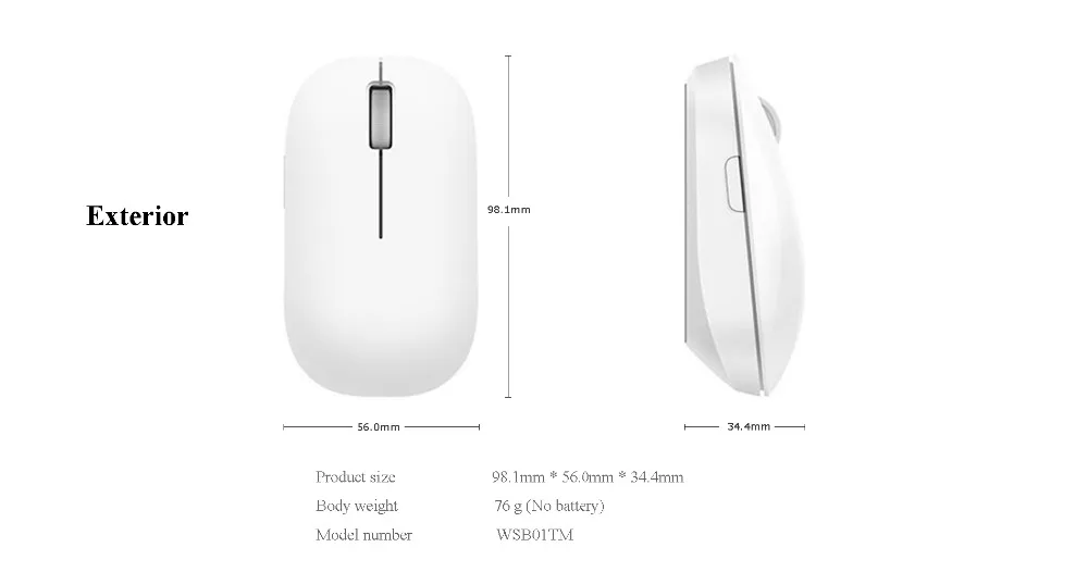 Оригинальная Xiao mi беспроводная мышь 1200 dpi 2,4 GHZ mi ni портативная мышь для Macbook Windows 7 8 10 Xiaomi mi ноутбук компьютер