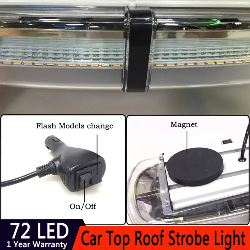 Автомобильный 72 светодиодный 5730 SMD мигающий стробоскоп на крыше автомобиля, аварийный светильник постоянного тока 12 В 24 В, светодиодный сигнальный фонарь, лампочка