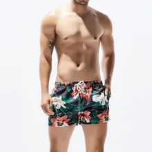 Мужские сексуальные спортивные штаны с цветочным принтом, летние пляжные шорты для плавания, серфинга, быстросохнущие шорты, короткие штаны