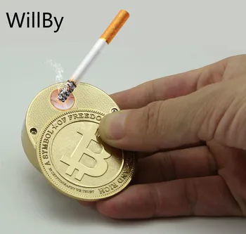 

2PCS/LOT Fashion Creative Windproof Metal Coins USB Rechargeable Electronic Cigar Lighter
