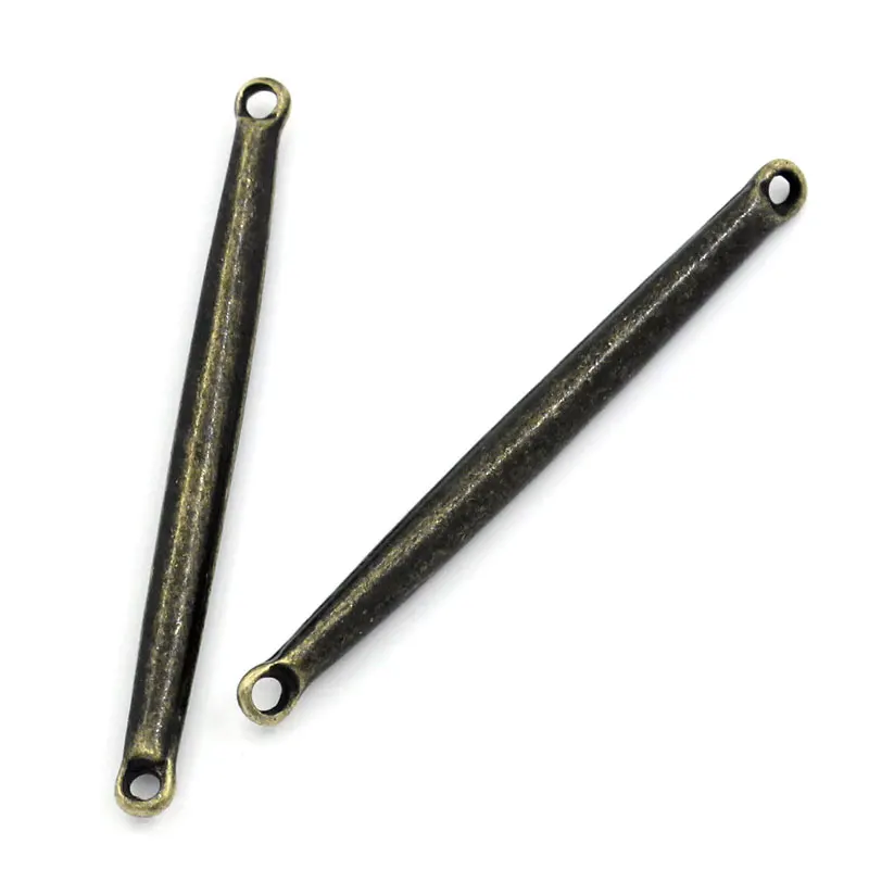 

DoreenBeads Zinc metal alloy Connectors Findings Bar Antique Bronze Color Plated 4cm(1 5/8") x 3mm( 1/8"), 6 PCs new