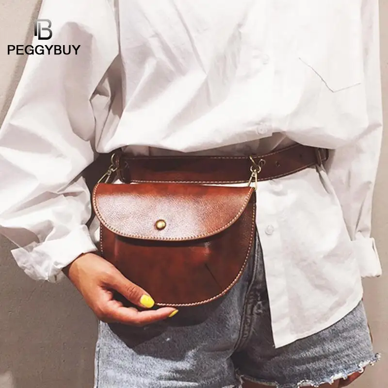 

Multi-use Women Leather Belt Bag Phone Pouch Fanny Pack Leather Belt Waist Handbags Phone Pouch Fanny Shoulder Crossbody Pack