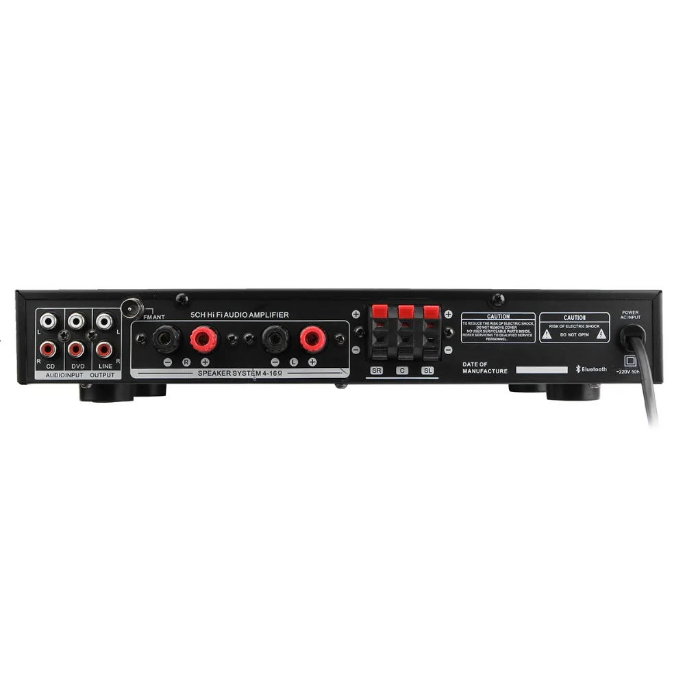220 V 300 W + 300 W + 120 W 5CH bluetooth Estéreo auriculares bluetooth AV rodean amplificador Karaoke cine PA alta amplificador de Audio Digital de potencia