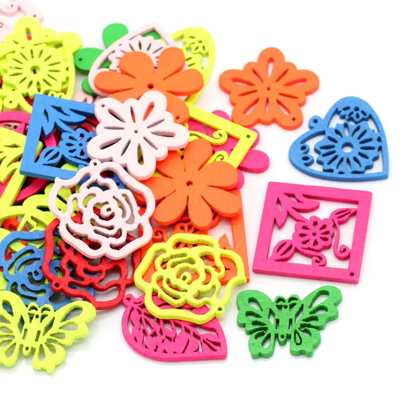 

Wood Crafts Art Collection At Random Shape Color 25mm x 18mm- 3.5cm x 3.5cm,20PCs 2018 new