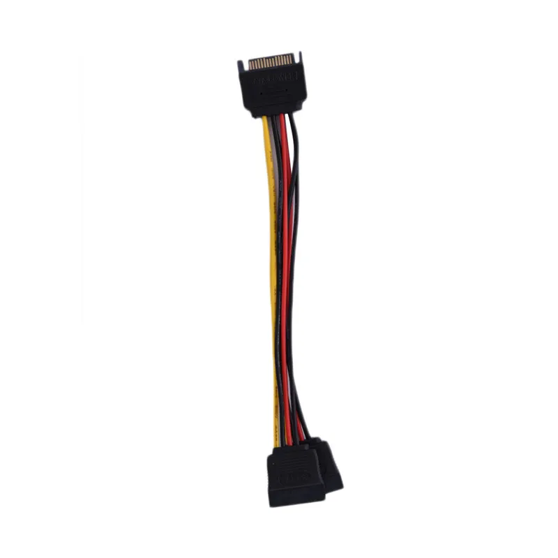 Кабель питания SATA 15Pin с разъемом типа Папа мама y разветвитель медный провод легко