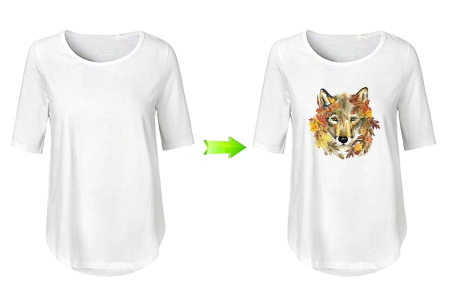 Wolf Patches T-shirt Dresses Patches For Clothing 22x22cm A-level Washable Heat Transfer DIY Accessory Decoration4