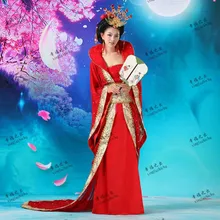 Костюм ханфу костюм ханфу, одежда королевы Yangguifei, костюм принцессы смокинги для девочек, красные, розовые, голубые костюмы древний Китай