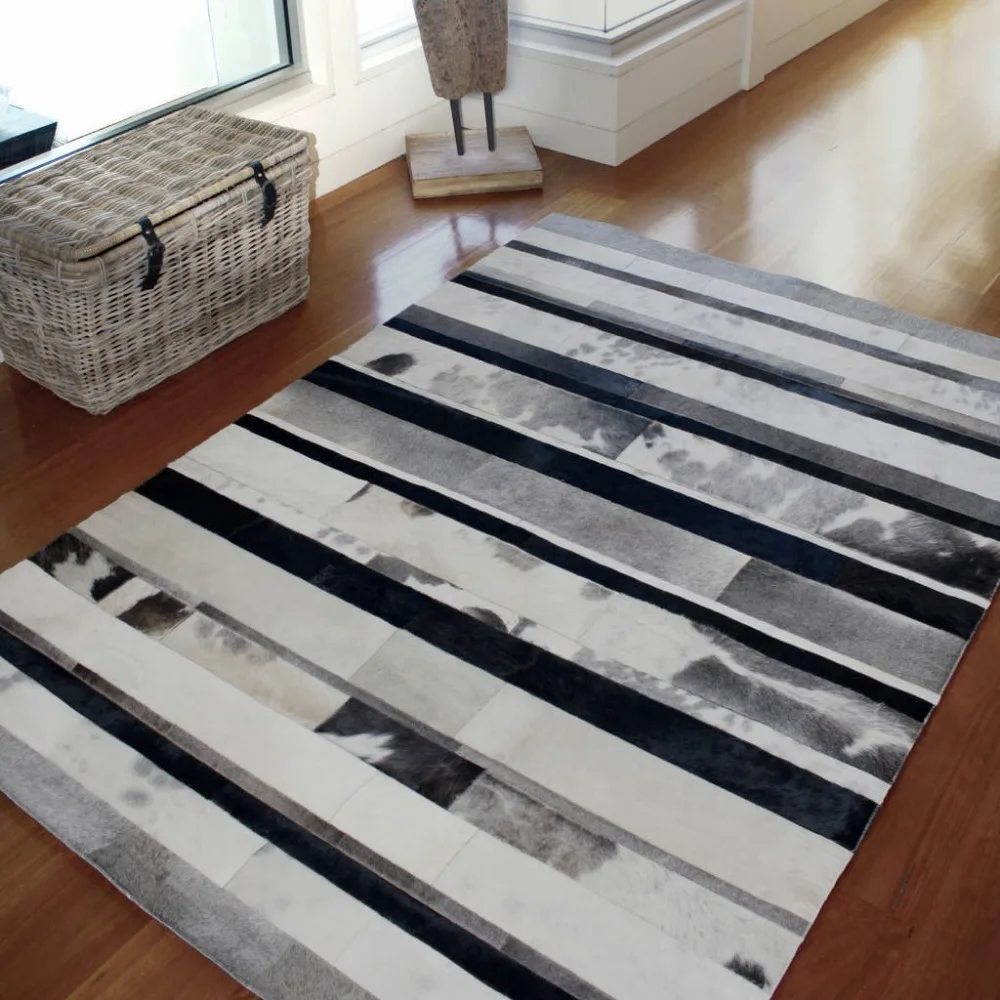 93499 19 De Réductiontapis Moderne En Peau De Vache Gris Noir Beige Blanc Crème Chaud En Europe Et Aux états Unis In Tapis From Maison