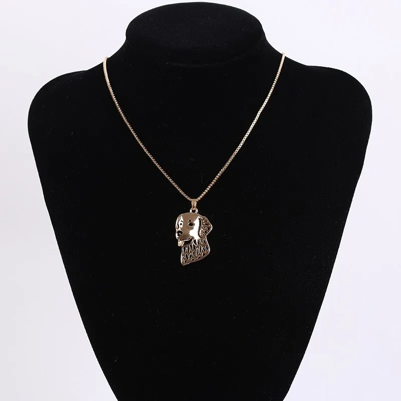 Punk Charm Handmade Labrador Dog Head Animal Pendant Necklaces 3
