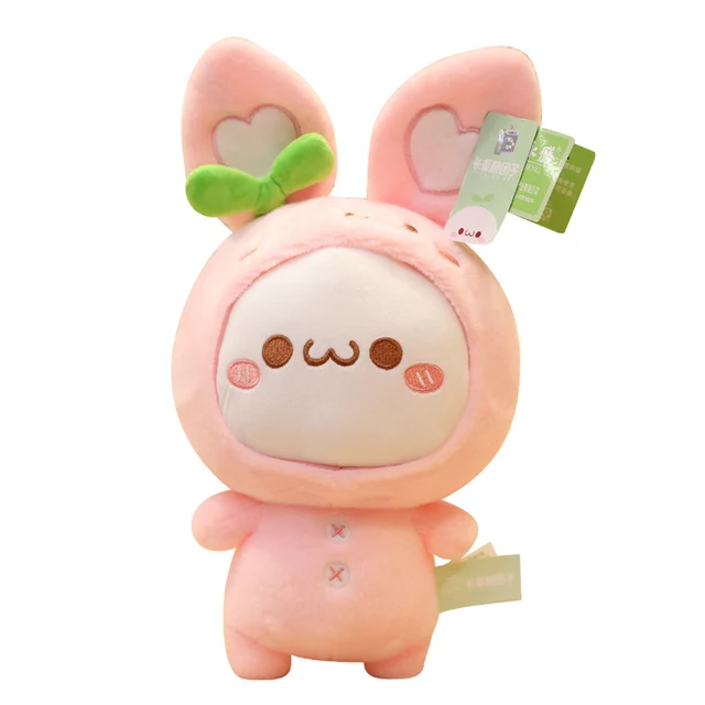 30/40/50/65cm Cute Pink Fat Pudding Rabbit Plush Toy Stuffed Soft Bunny Doll Baby Kids Toys Animal Toy Birthday Christmas Gift