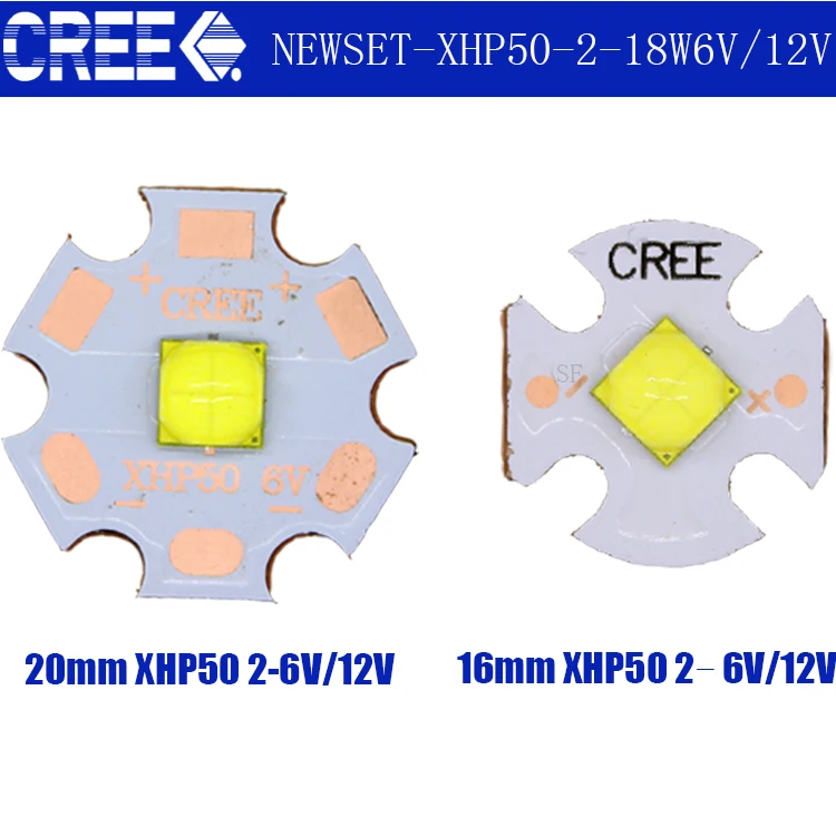 CREE XHP50 6500K XHP50.2 6500K холодный белый светодиодный Диод излучатель 6 в 12 В с 16 мм 20 мм Cooper PCB