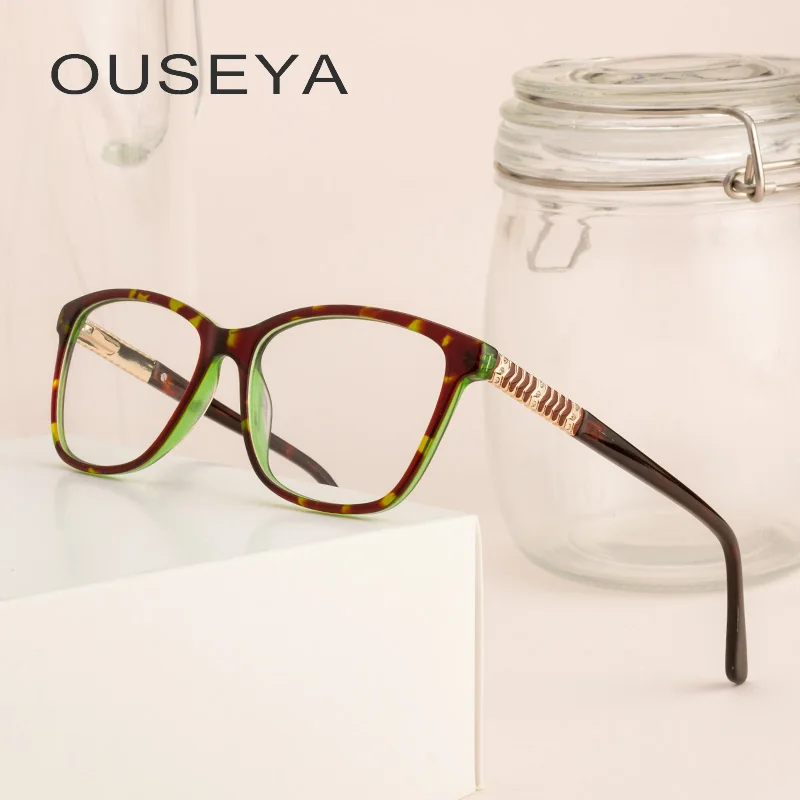 Ацетатная Женская оправа для очков, модные роскошные прозрачные винтажные оптический ретро очки для женщин Armacao De# F8861