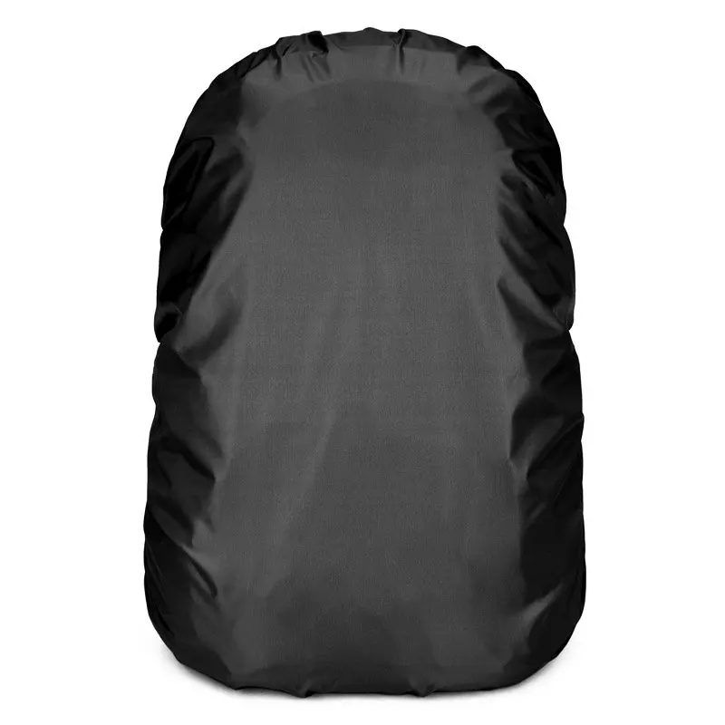 Портативный 35L 45L 60L регулируемый водонепроницаемый рюкзак с защитой от пыли дождевик защита Наплечная Сумка Чехол для наружного кемпинга пешего туризма - Цвет: black