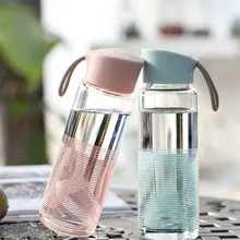 Термостойкое стекло для женщин, простая индивидуальность, Милая женская портативная чистая красная чашка ins, Корея, свежий креативный тренд, простой, жаростойкий чайник с чашками