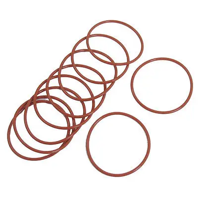 

10 Pcs Red Rubber 45mm x 2mm Oil Seal O Rings Gaskets Washers