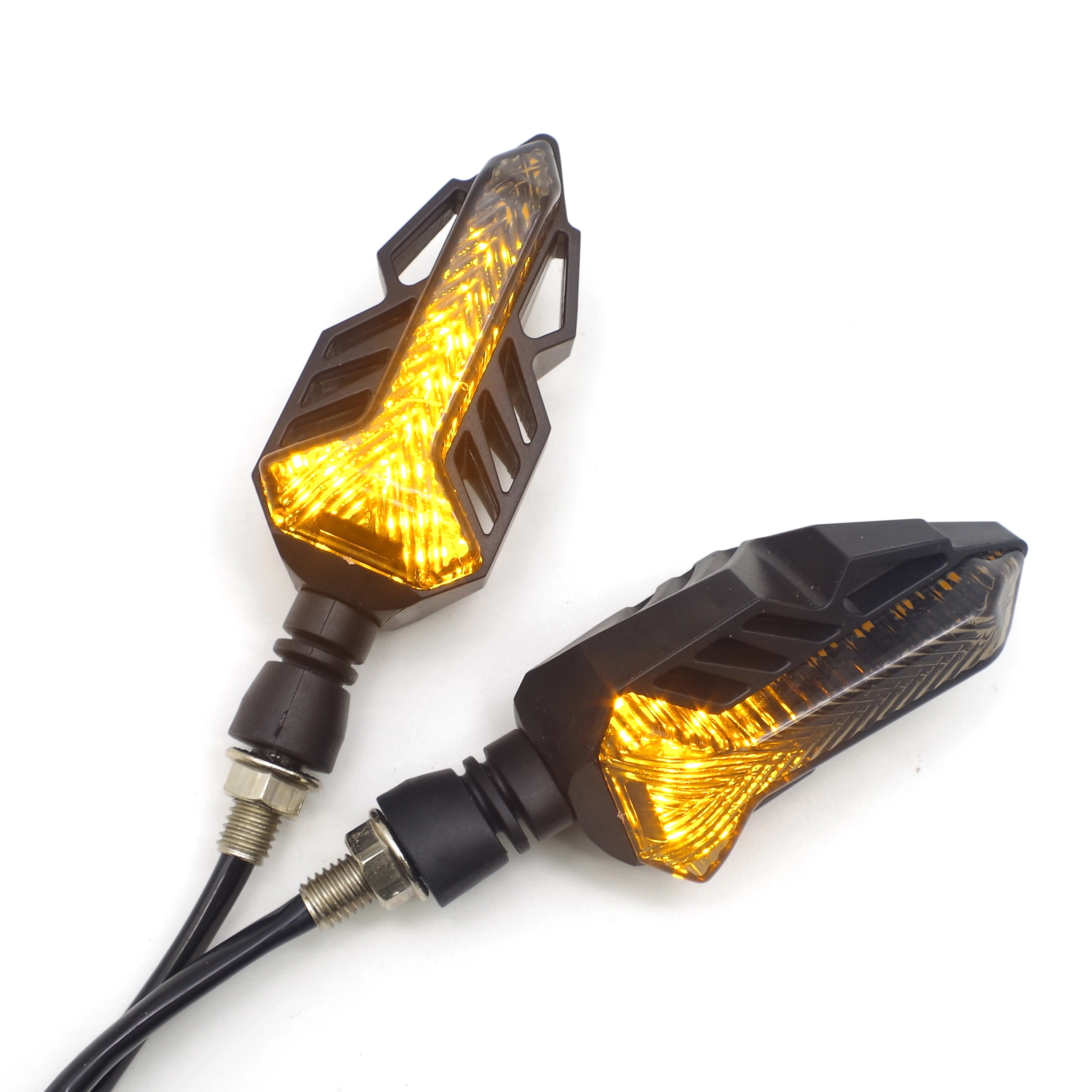 

LED Motorcycle Turn Signal Lights Amber Indicators clignotant moto FOR honda xr250 cb400 suzuki vstrom dl650 scrambler vn 900