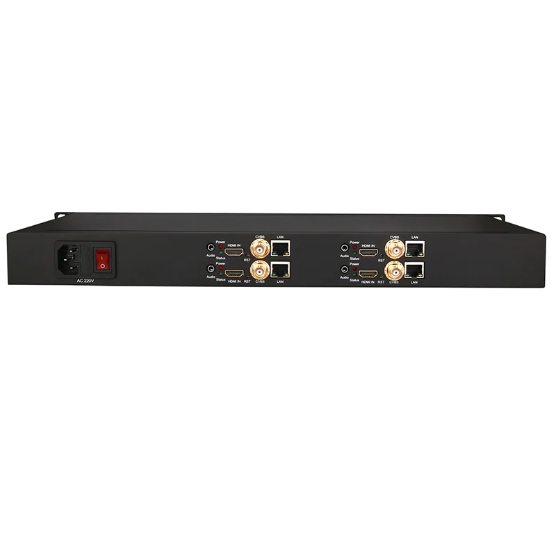 4 канала H.264 HDMI + кабели AV / RCA CVBS к IP видео энкодер для IPTV потоковая трансляция в