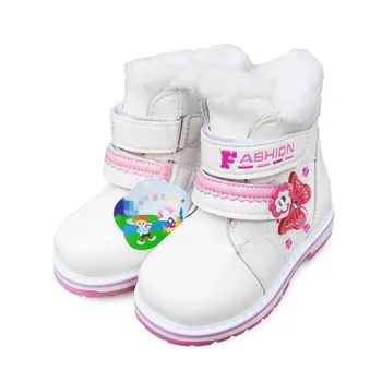 

Hot-selling 1pair PU Leather Children's boot, Girl Soft Snow Boot Winter warm Baby Boots, Brand KIDS Shoes
