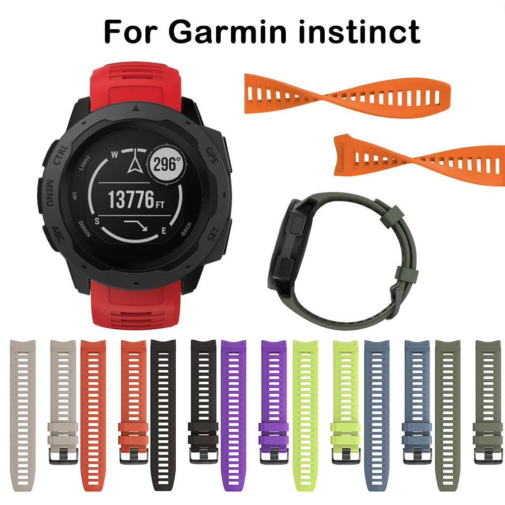 

Outdoor Sport Quick Release Silicone Watchband wrist Strap band for Garmin Instinct Replacement Strap Easy Fit Watch Wirstband
