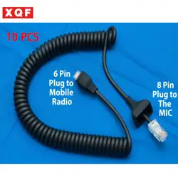 XQF 10 шт. микрофонный кабель 6pin RJ-45 для Kenwood TKR-730/750/830 TM-261A/271A/461A/ 471A