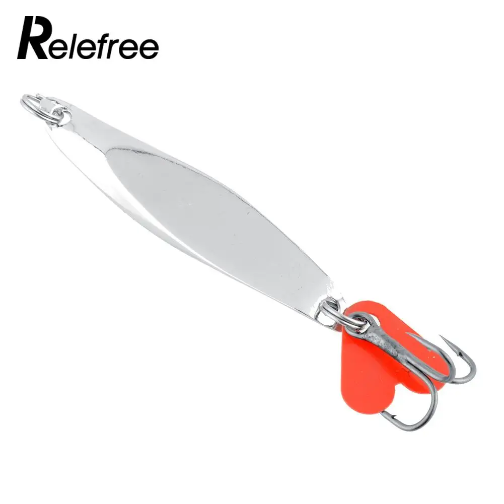 

10g Fishing Spoon Lure Fresh Salt Treble Hook Crankbait Spinnerbaits Spinner Baits Casting Silver Metal Outdoor Sports Goods