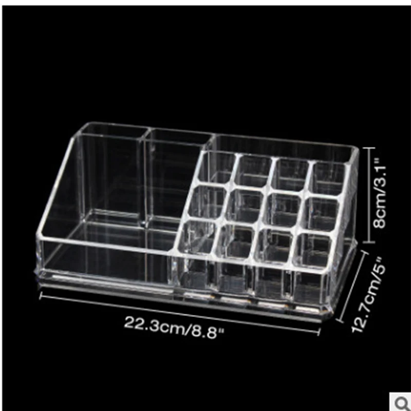 Acrylic transparent Makeup Organizer Storage Boxes Make Cosmetics Brush Organizer home  Drawers Cotton Swabs Stick Storage case