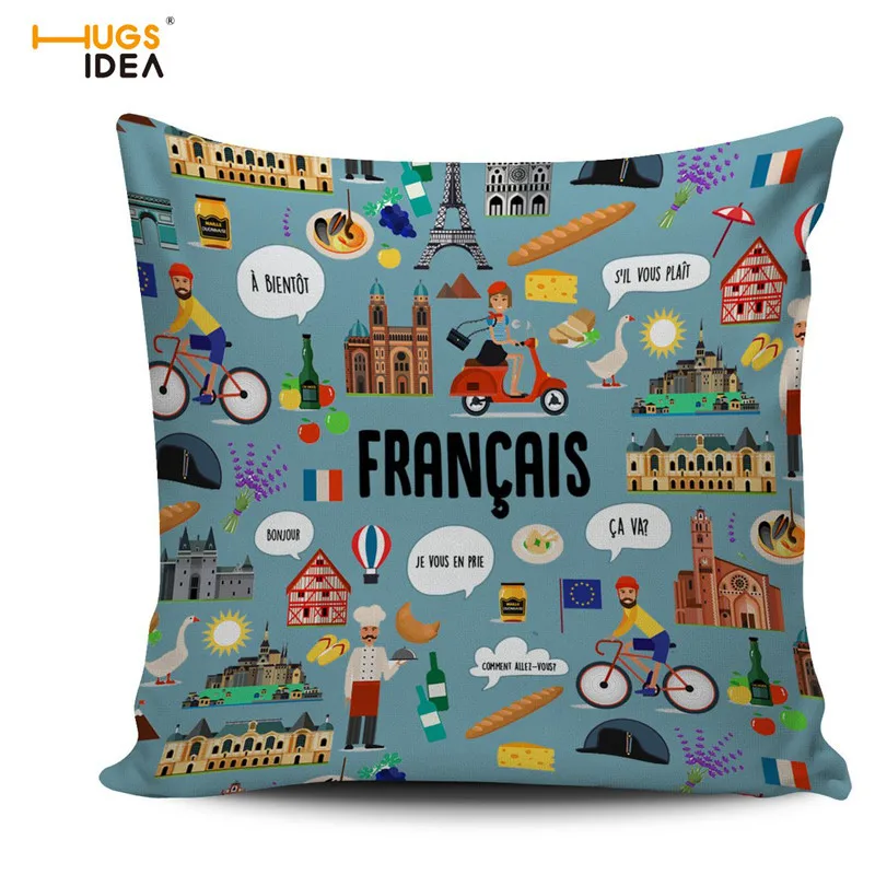 Hugsidea مضحك المعلم الفرنسي وسادة رمي سادة غطاء وسادة الزخرفية ل مكتب أريكة نوم مربع حالة 45*45 سم Hugsidea مضحك المعلم الفرنسي وسادة رمي سادة غطاء وسادة الزخرفية ل مكتب أريكة نوم مربع حالة 45*45 سم