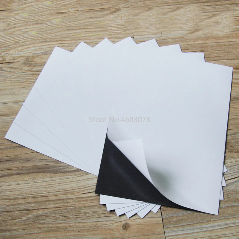 

5pcs Thickness 0.75mm/1mm Self Adhesive Flexible Magnetic Sheet For Car/Exhibition/Ad Rubber Magnet board 290x210mm