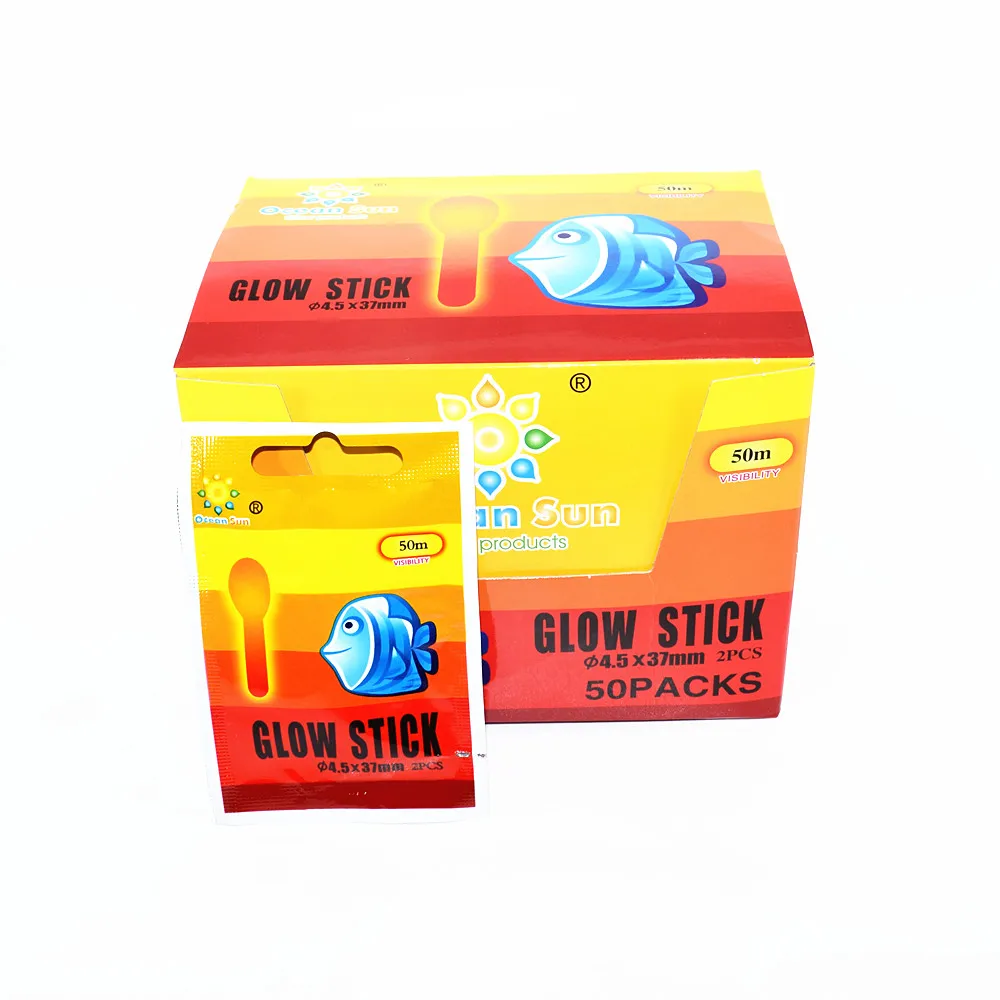 

100pcs/50packs 4.5*37mm Red Color 30m/50m Night Fishing Luminous Float Chemical Fluorescent Light Glow Stick