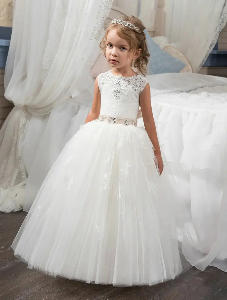 Meisje Communie Party Prom Princess Pageant Bruidsmeisje Bruiloft Bloem Kids Jurk Meisje Communie Party Prom Princess Pageant Bruidsmeisje Bruiloft Bloem Kids Jurk