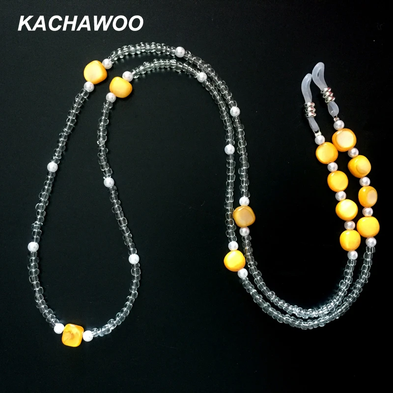 Kachawoo жемчужная цепочка очки шнур на шею для Женская мода Аксессуары для дам цепочка для солнцезащитных очков держатель