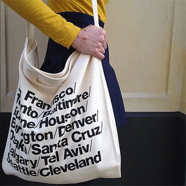 New Fashion Vintage American Arel Woven Cotton City Bag With New Fashion Vintage American Arel Woven Cotton City Bag With Strap Canvas Letter Cowboy Ping