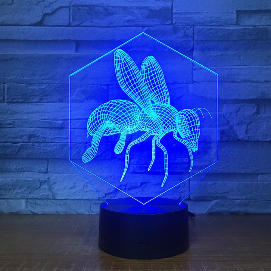 

Lamp 3D Night Light Kids Toy LED 3D Touch Table Lamp 7 Colors Flashing LED Light Christmas Hallowe Decorations for Home