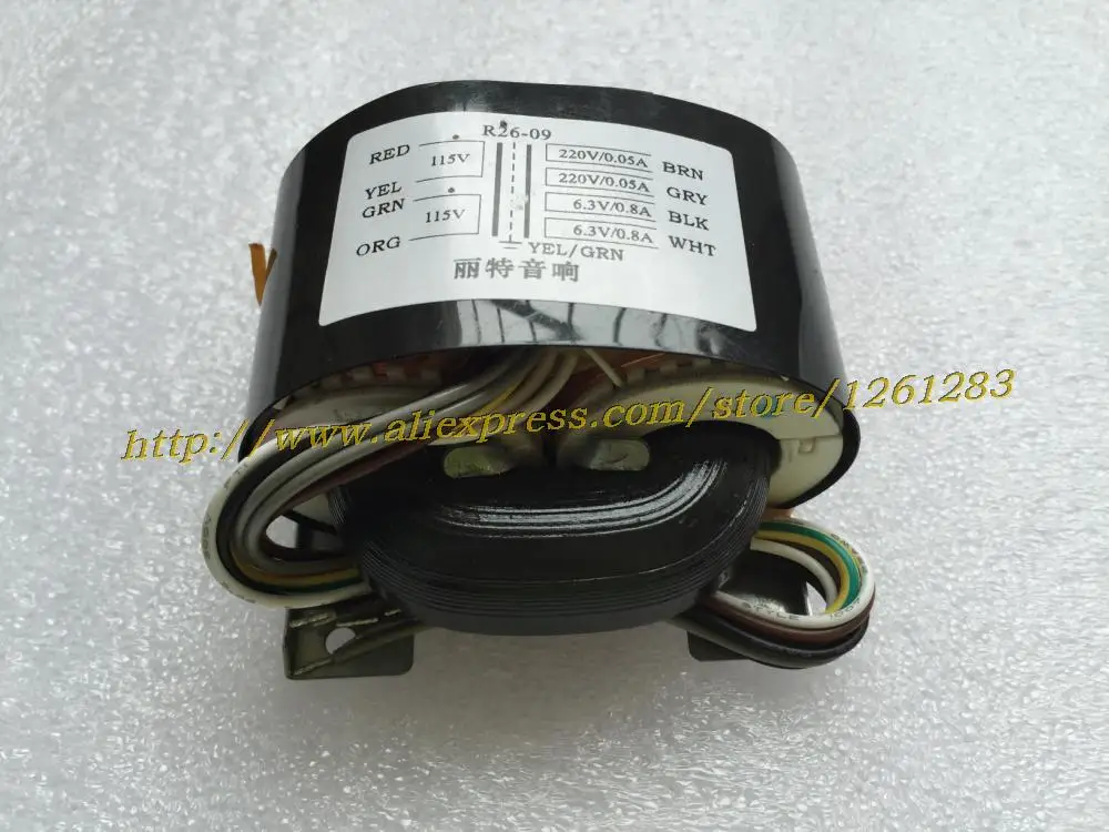 

LITE 40W transformer R26-09 Type 40VA R-core Transformer 0-220X2(50mA), 6.3X2(0.8A)