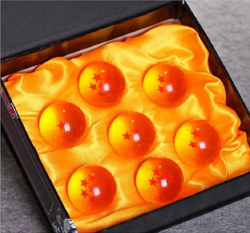7 шт./компл. 3 5 см Dragon Ball Z звезд хрустальные шары фигурки Kurisuta Оранжевый мяч полный